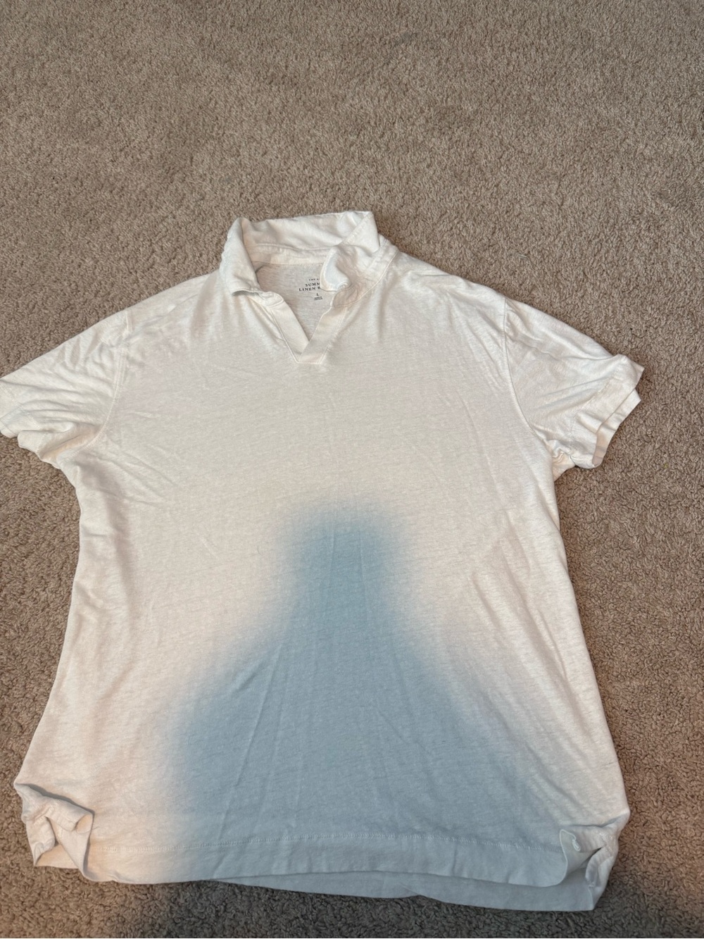 Abercrombie & Fitch White Linen Polo